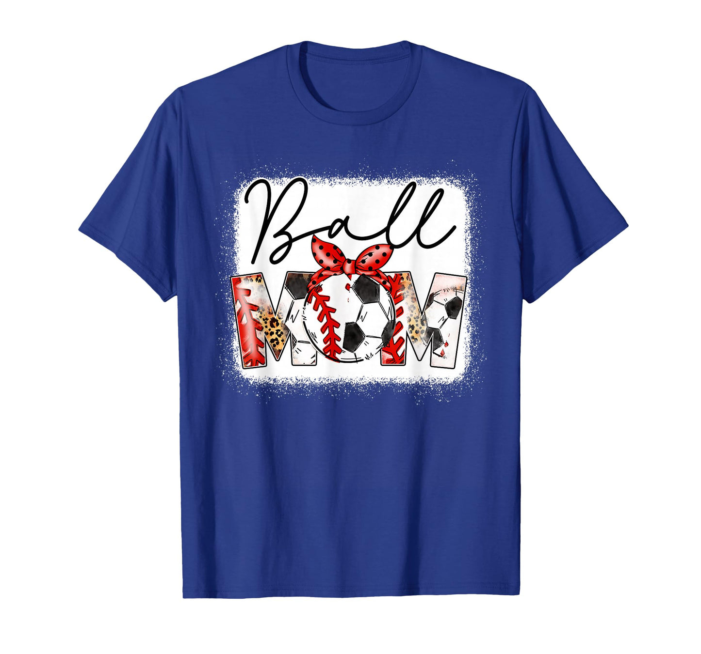 Mom Of Both Heart Soccer Baseball Sports Mom Mother's Day T-Shirt