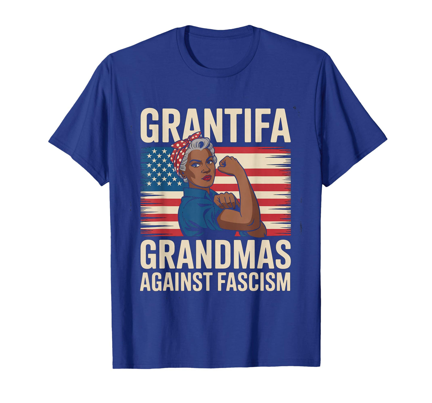 Grantifa Black Grandmas Against Fascism Flag Resist No Kings T-Shirt