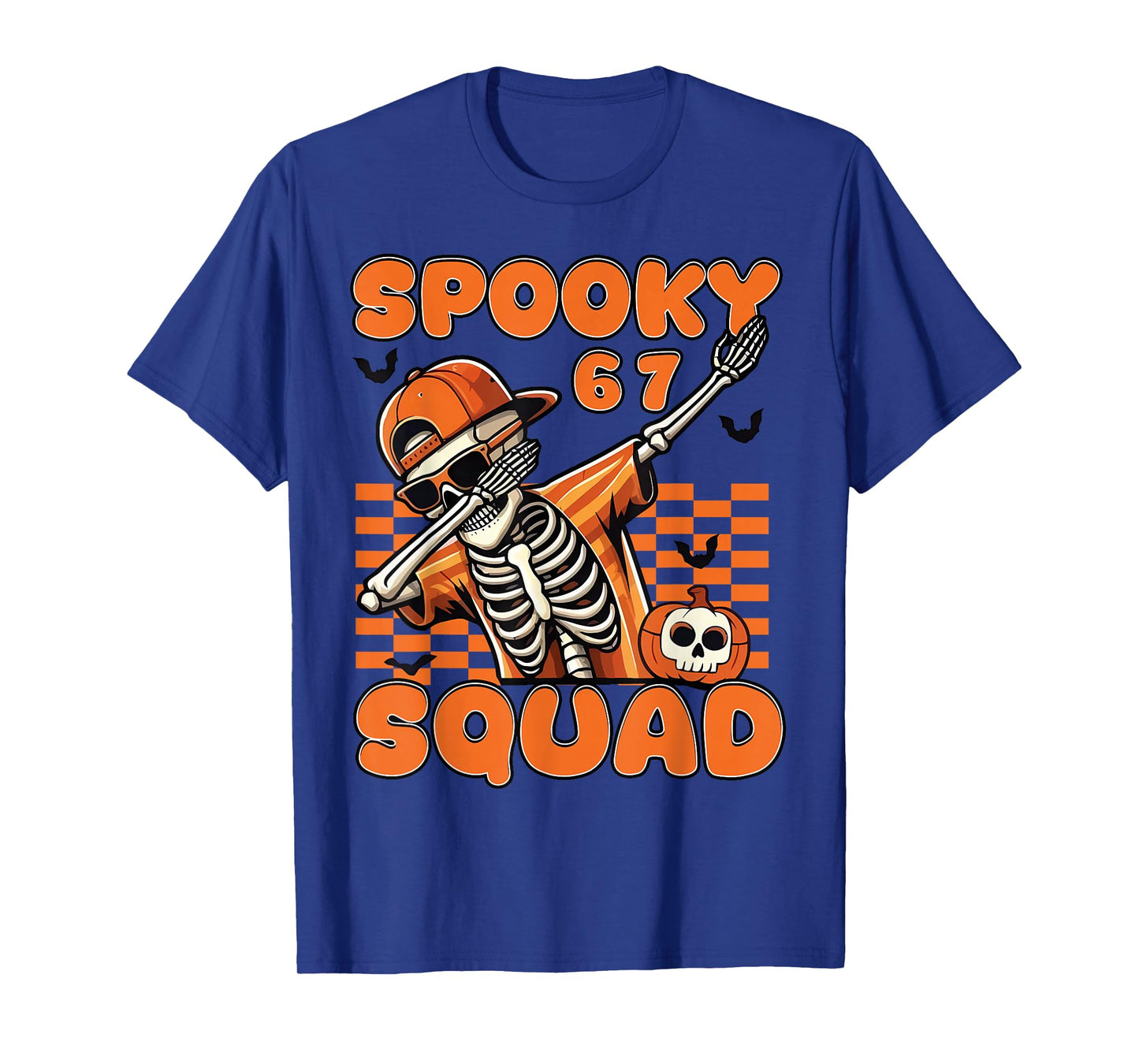 67 Halloween Meme 6 7 Numbers Six Seven Funny Kids Skeleton T-Shirt