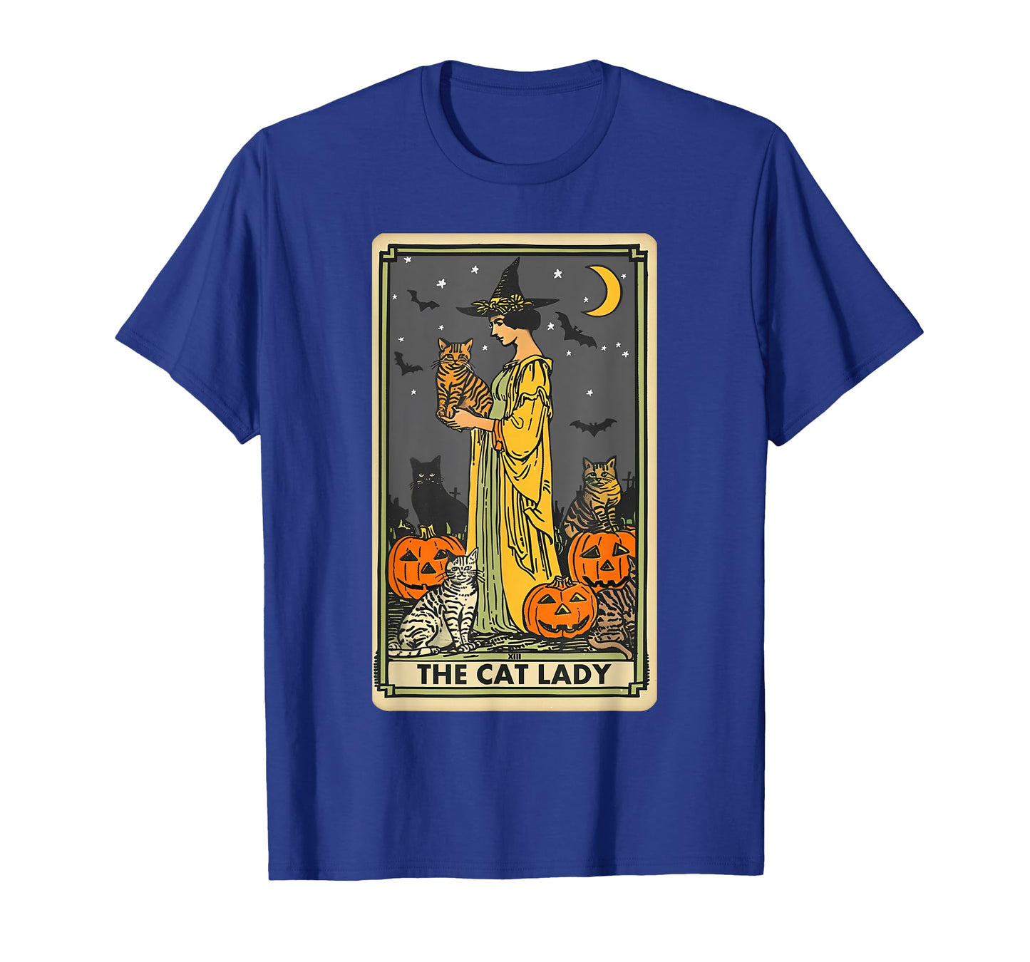 The Cat Lady Tarot Card Vintage Gothic Cat Women Cat Mom T-Shirt