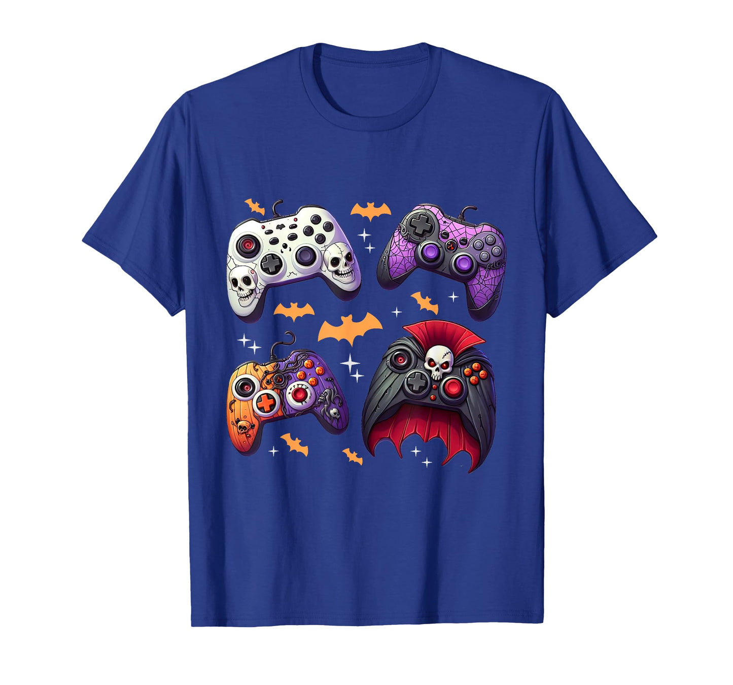 Skeleton Zombie Video Game Controller Boys Halloween Costume T-Shirt