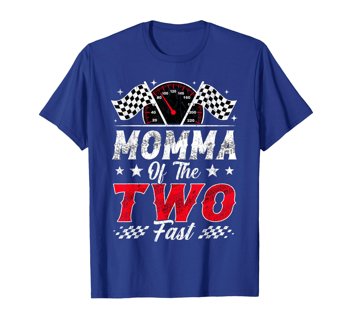 Momma of The Two Fast 2nd Birthday Racing Car Family T-Shirt