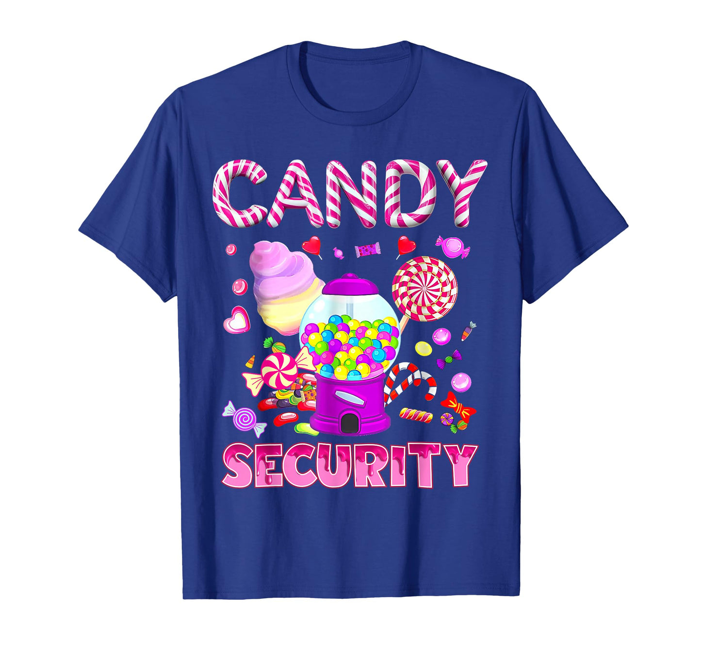 Funny Candy Security Candy Costume Birthday Family Matching T-Shirt