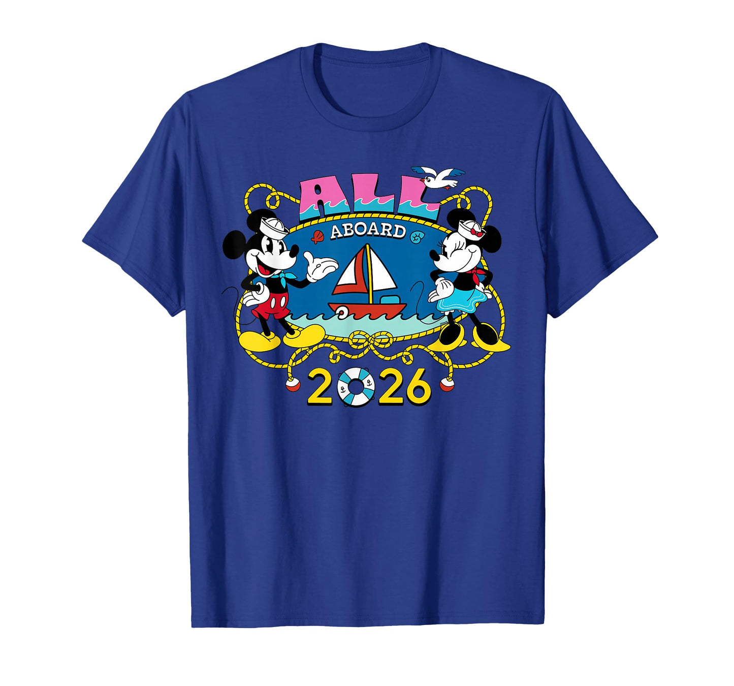 Disney Cruise Family Group Vacation Matching All Aboard 2026 T-Shirt