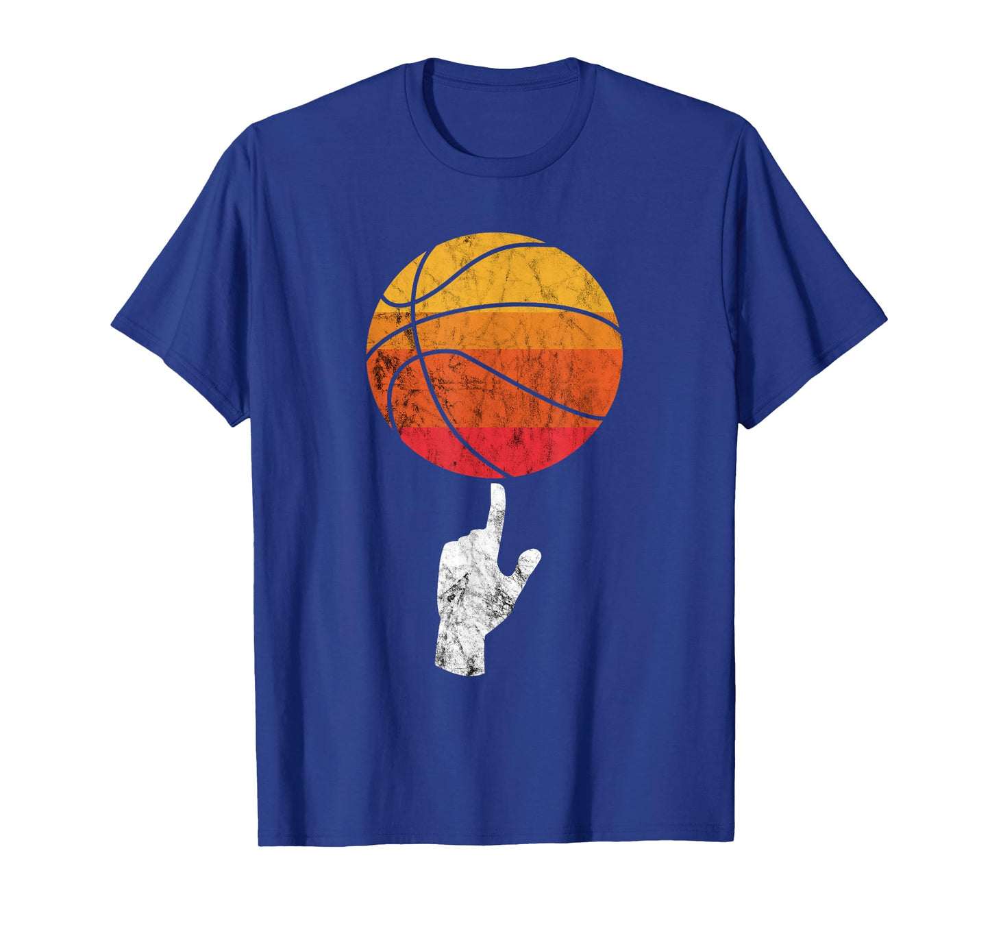 Basketball Playing Basketball Sports Vintage Retro Sunset T-Shirt