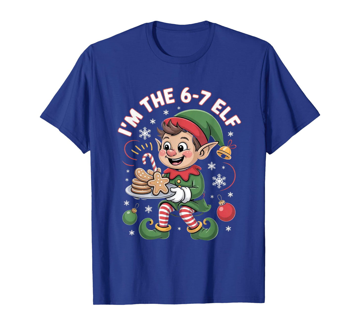 6-7 Christmas Ugly Sweater Six Seven Xmas 67 Meme Santa Elf T-Shirt