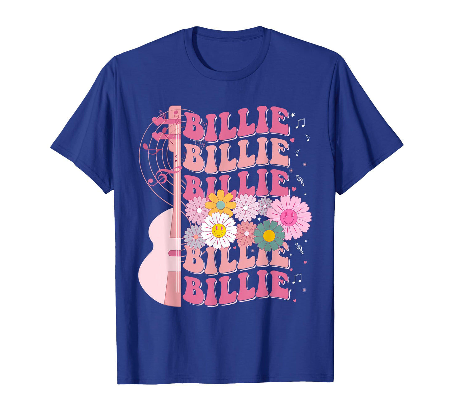 Girl Retro Billie First Name Personalized Groovy 80's T-Shirt