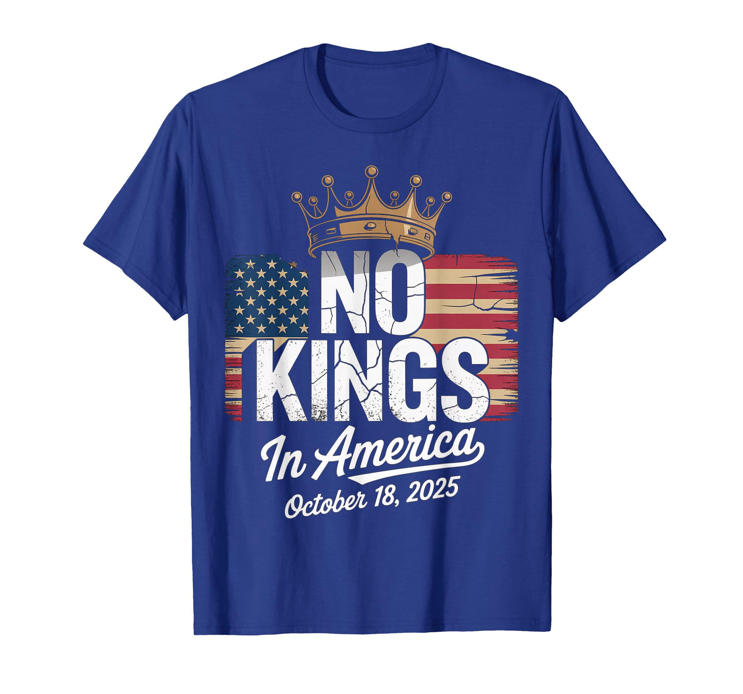 No Kings Protest October 18 2025 American Flag Resist T-Shirt