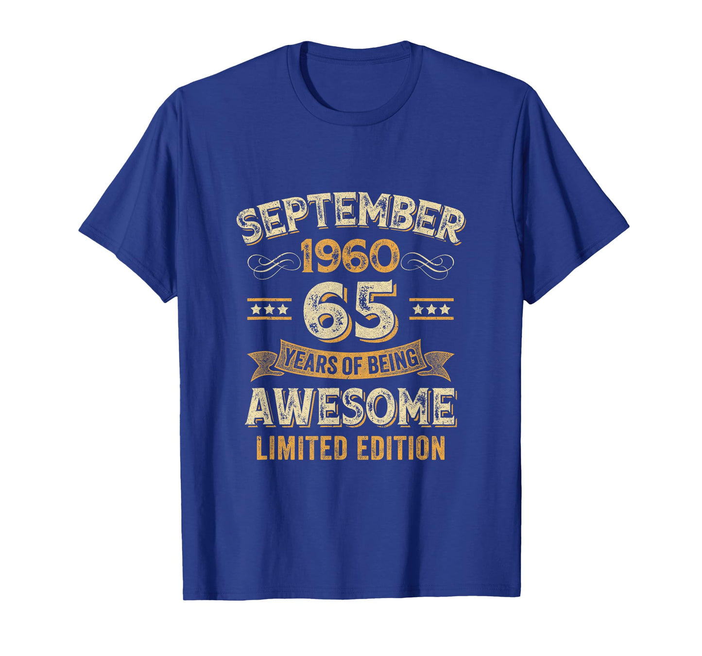 65 Years Awesome Vintage September 1960 65Th Birthday T-Shirt
