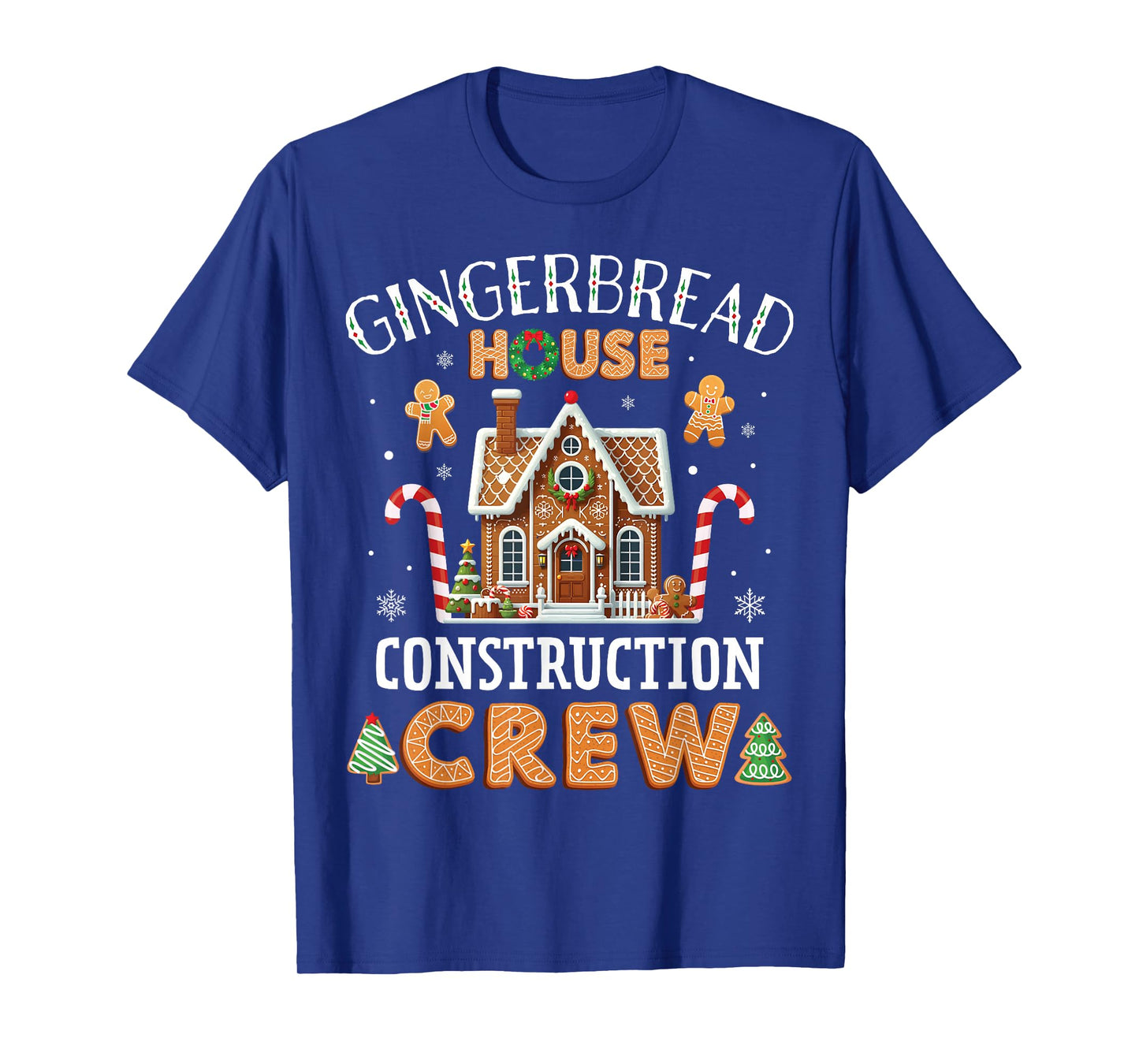 Gingerbread House Construction Crew Kids Men Women Matching T-Shirt