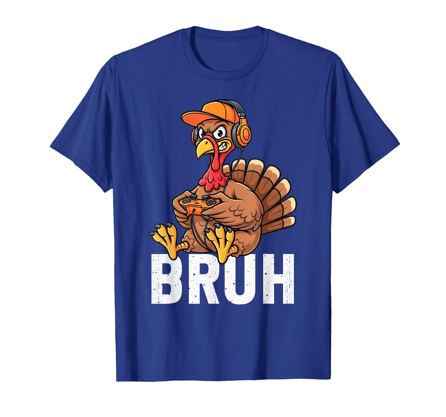Bruh Turkey Gamer Funny Thanksgiving Video Gaming Boys Kids T-Shirt