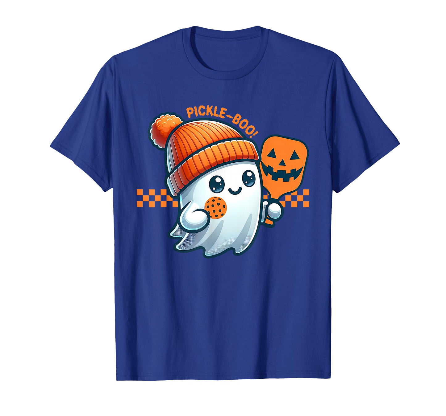 Pickle-Boo Ghost Playing Pickleball Sport Game Day Halloween T-Shirt