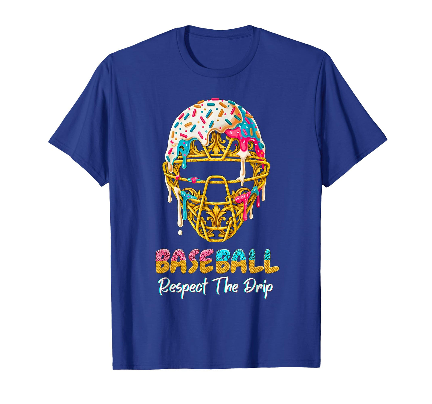 Baseball Drip for Boys Ice Cream Drip Youth Boys Baseball T-Shirt