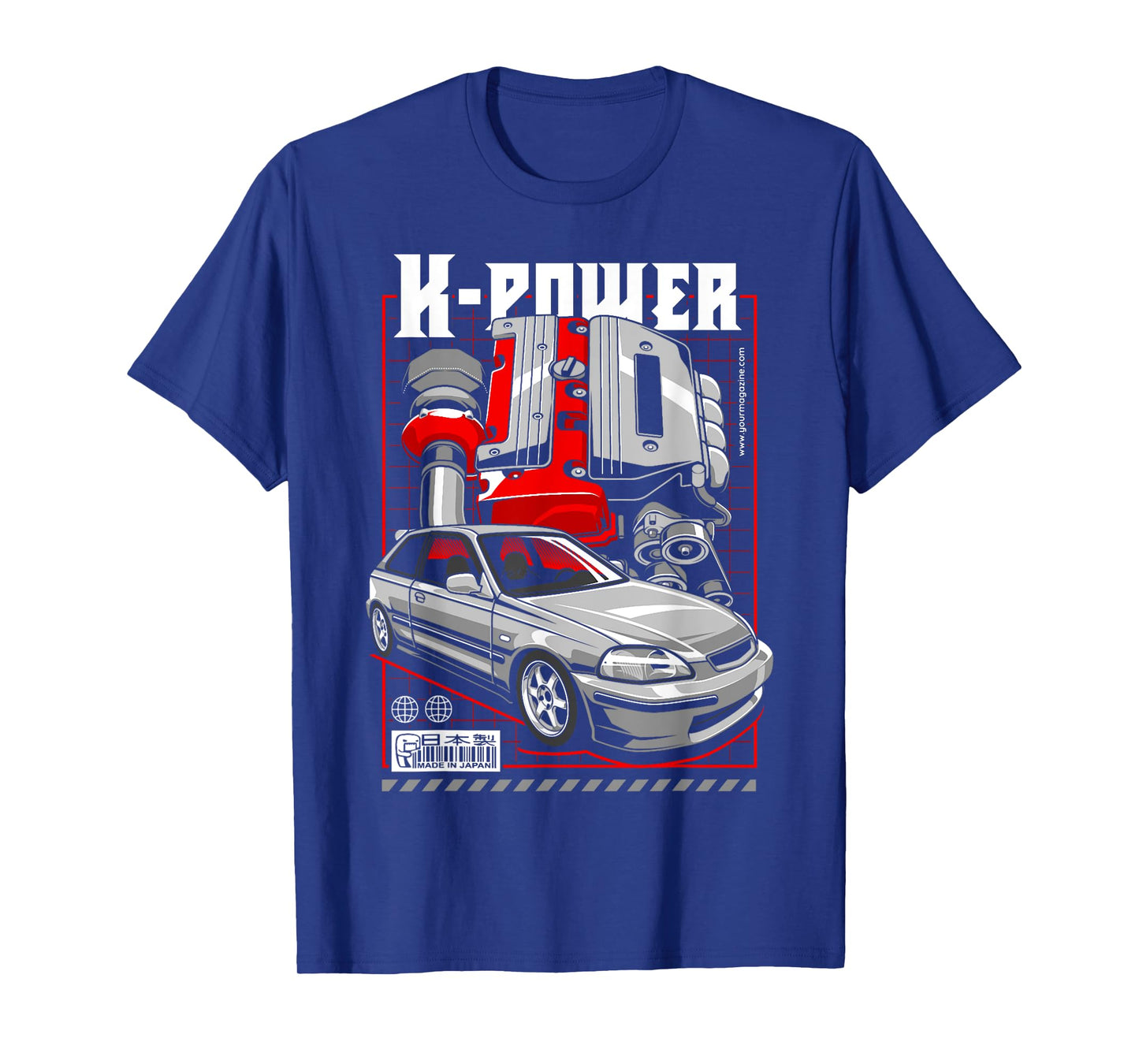 Civic EK K Engine Type R Japanese Car T-Shirt