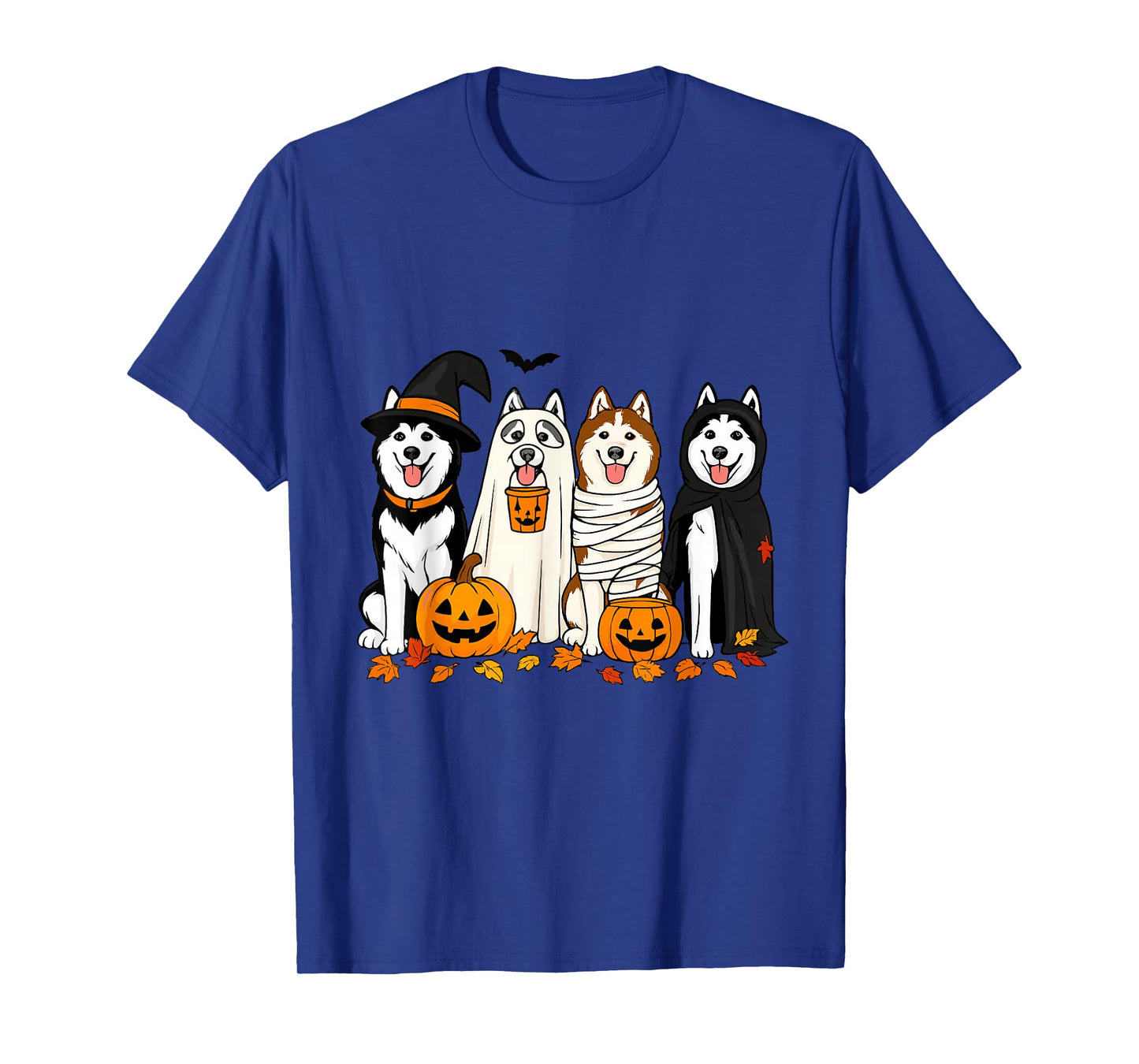 Funny Husky Ghost Dogs Halloween Dog Spooky T-Shirt