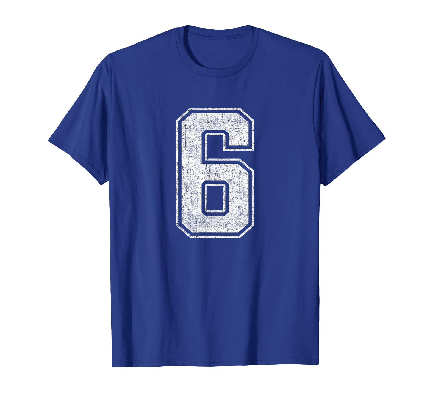 Funny 6 Number Six Graphic Group Halloween Birthday Retro T-Shirt
