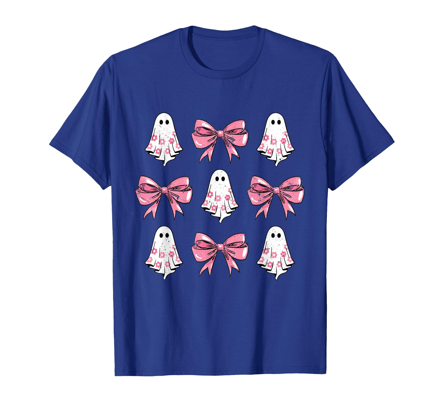 Cute Coquette Bow Halloween Costume Floral Ghost Boo T-Shirt