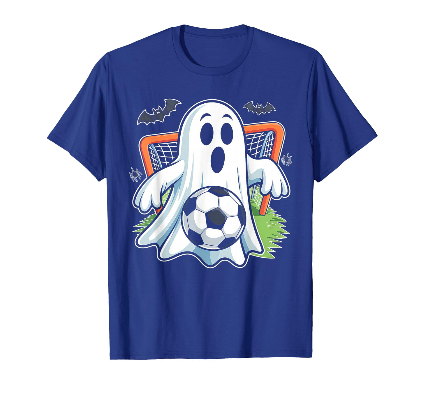 Boo Ghost Playing Soccer Funny Halloween Soccer Costume T-Shirt
