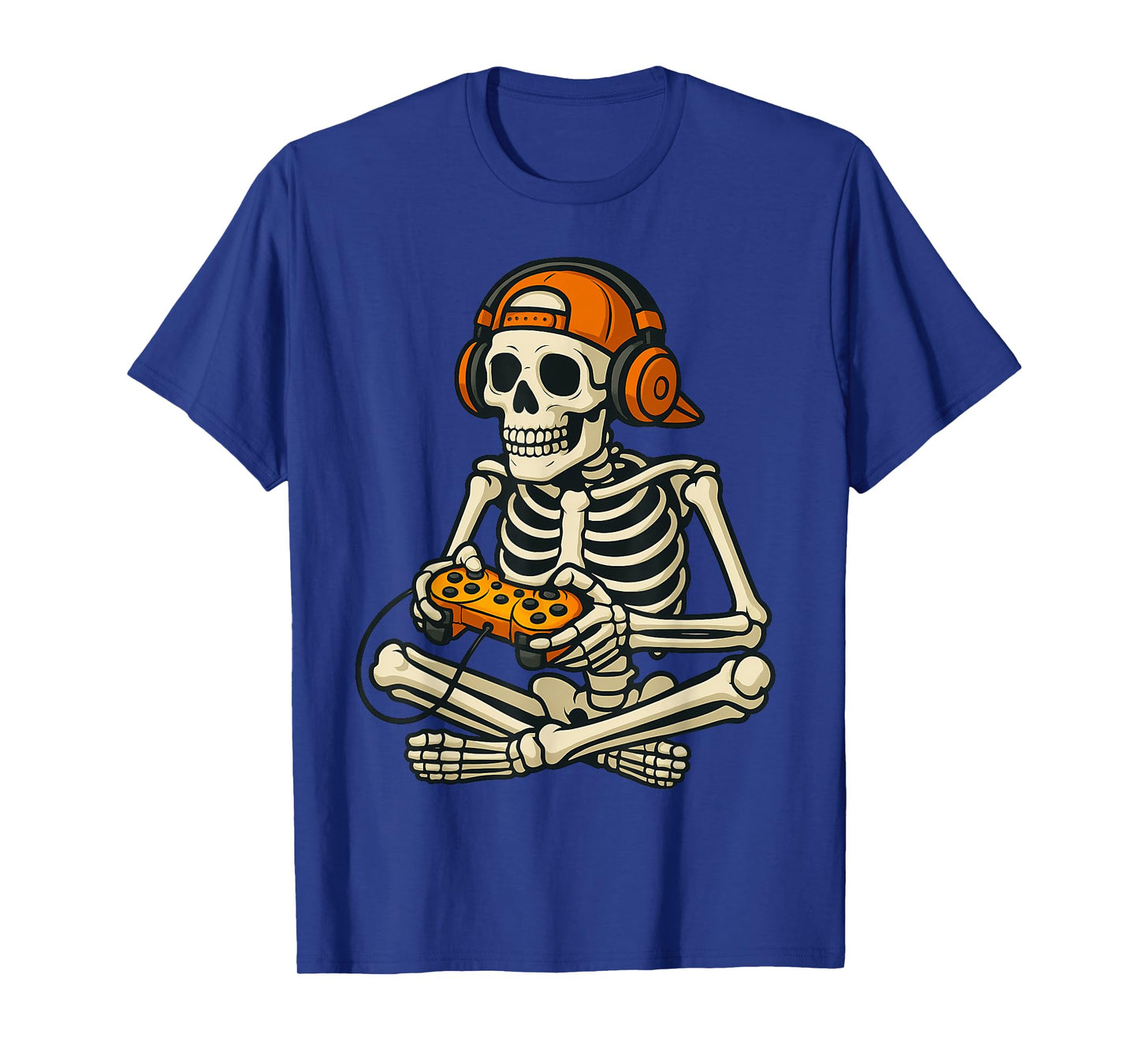 Video Game Skeleton Halloween Gaming Teens Gamer Men Boy Kid T-Shirt