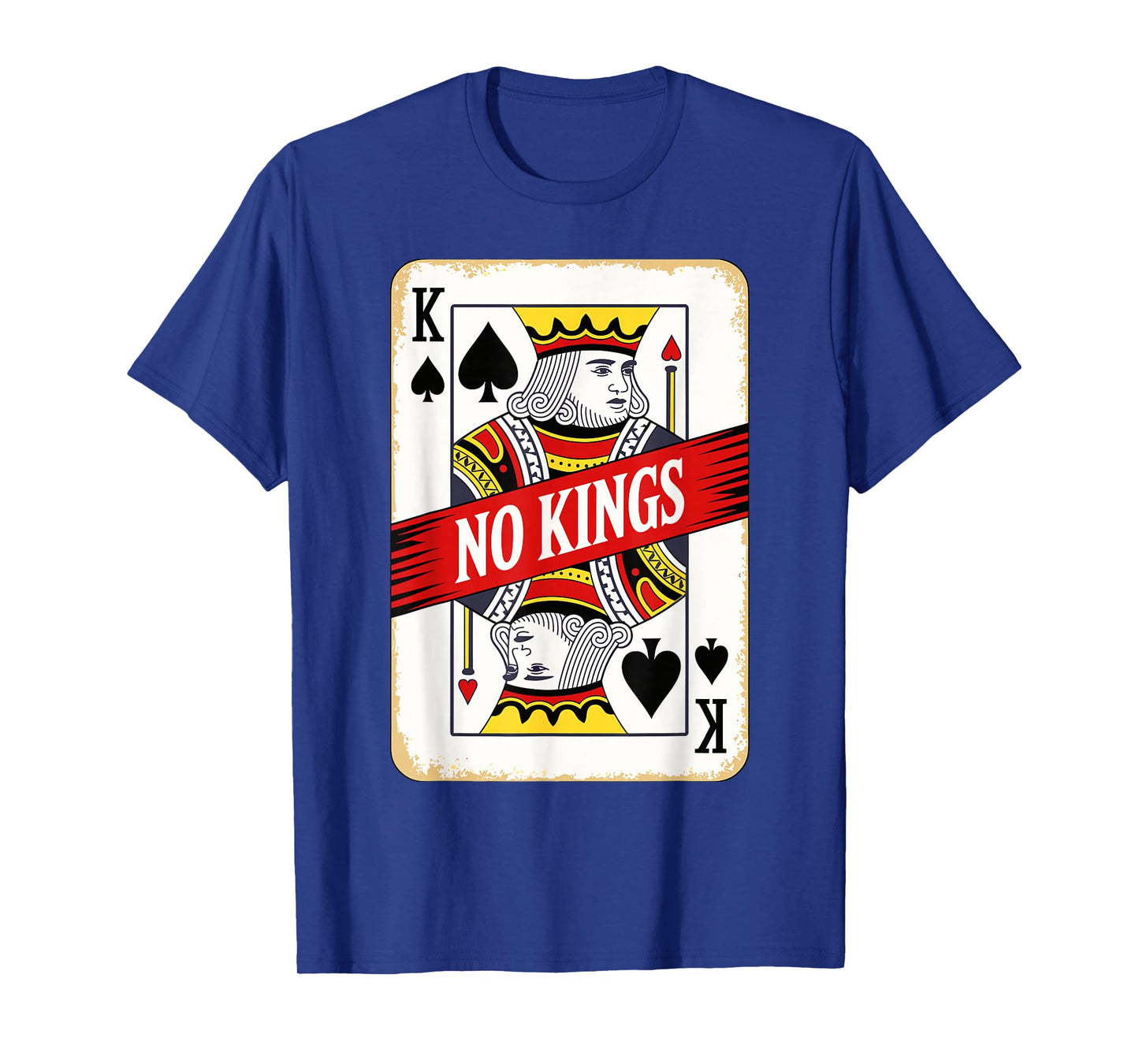 No Kings Playing Card Statement Design T-Shirt
