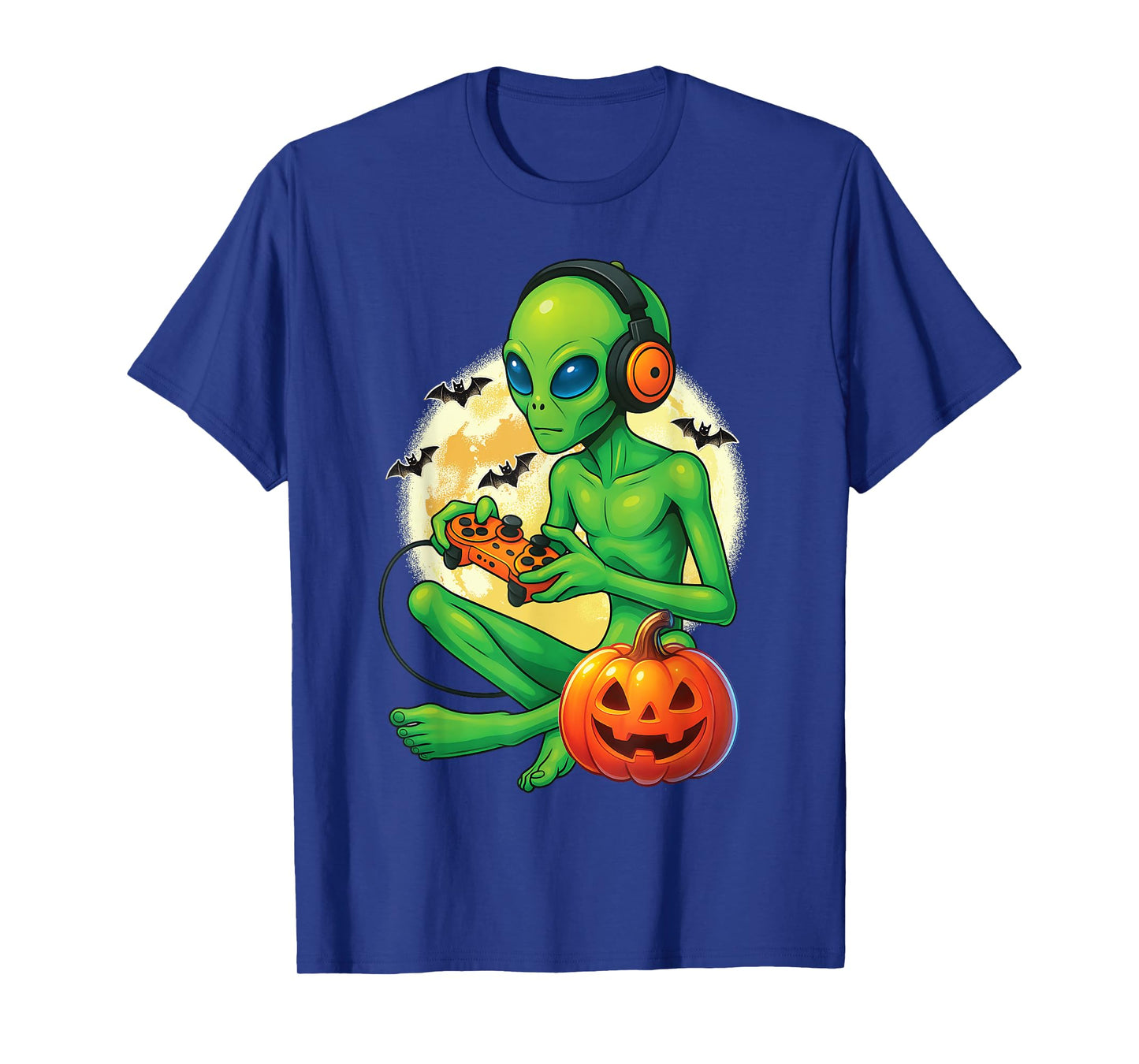 Cute Alien Gamer Funny Video Gaming Halloween Boys Men Kids T-Shirt