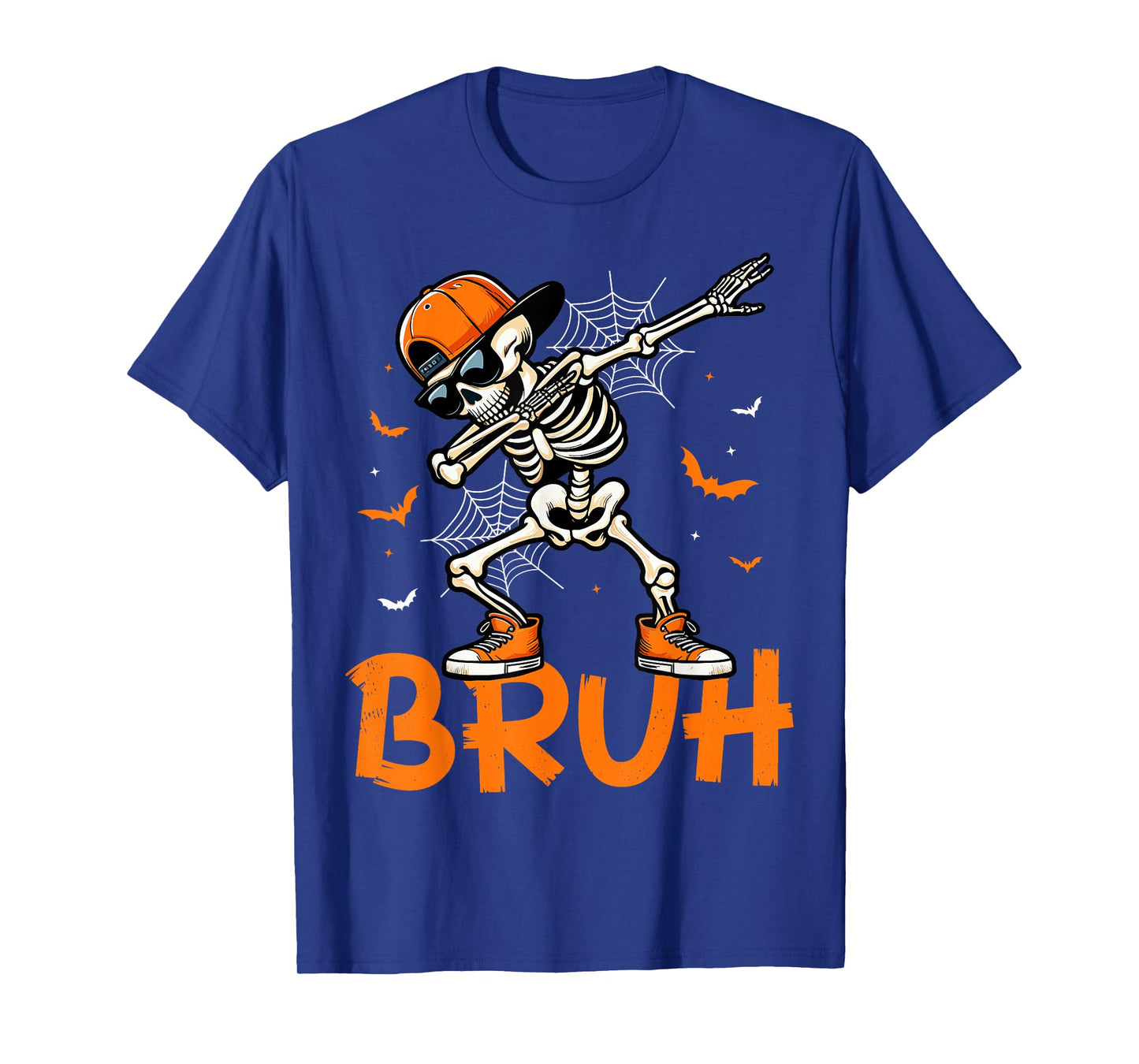 Funny Dabbing Skeleton Halloween Bruh Spooky Skeleton Boys T-Shirt