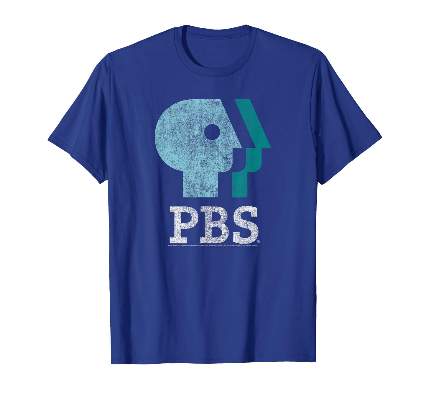 PBS Blue Teal and White Logo Public Broadcasting Service T-Shirt
