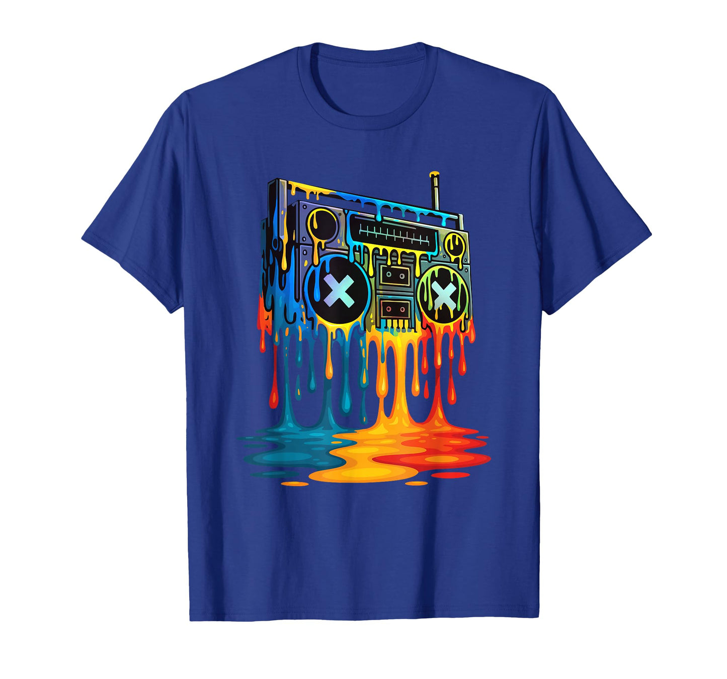 Dripping Paint Boombox - 80s 90s Old School Hip Hop T-Shirt