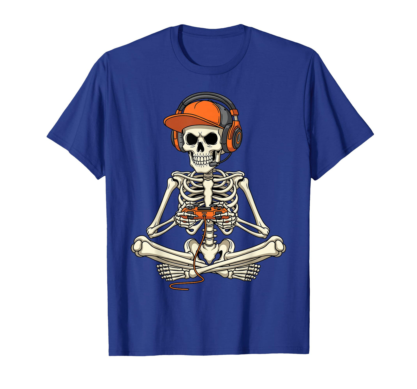 Halloween Skeleton Gamer Video Gaming Boys Men Kids T-Shirt