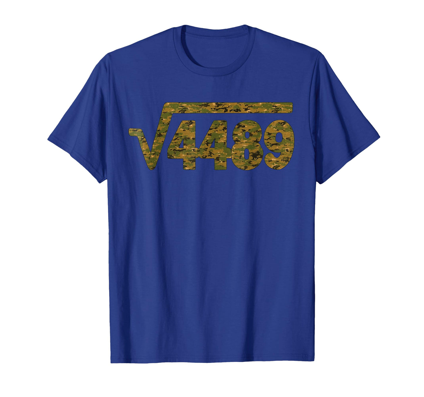 6 7 Army Pattern Meme Square Root 4489 Slang Math Teacher T-Shirt