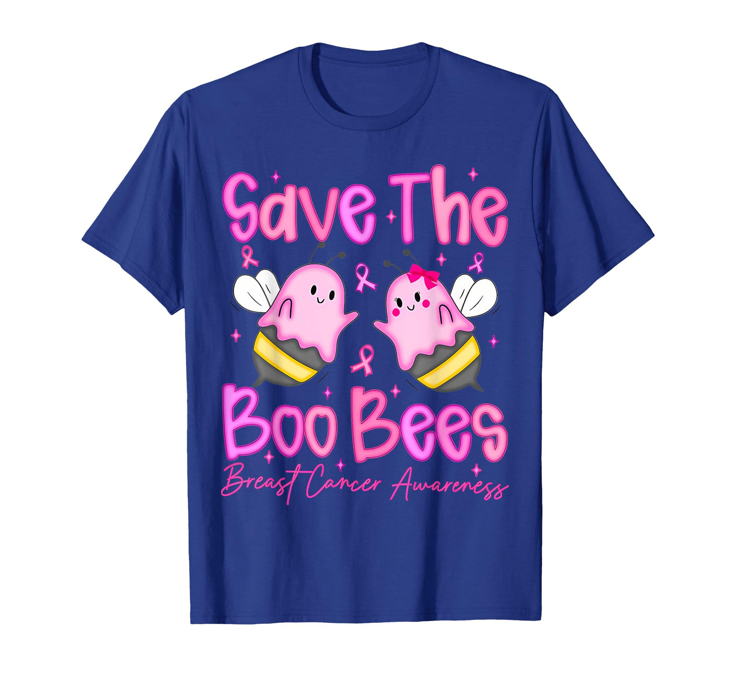 Save The Boo Bees Funny Breast Cancer Awareness Halloween T-Shirt