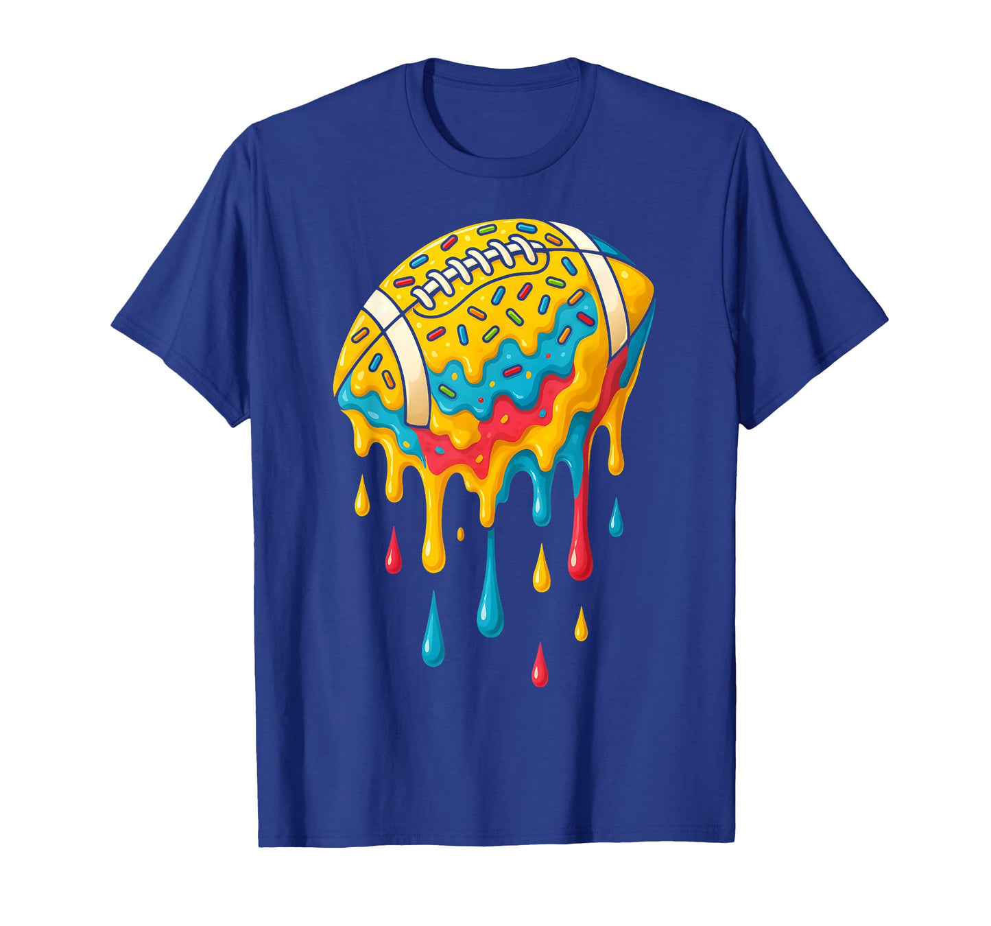 Football Ice Cream Drip Boys Football Fan Youth Game Day T-Shirt