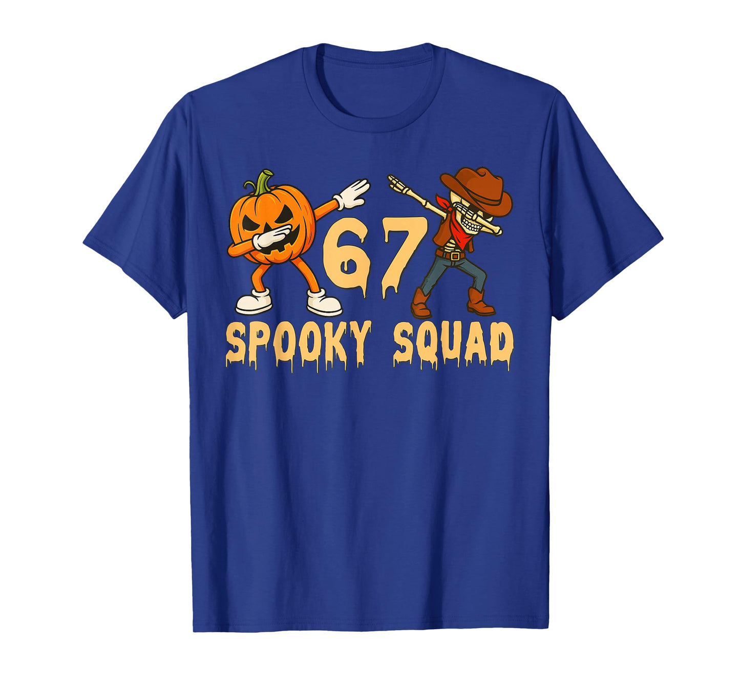 Spooky Squad Pumpkin 67 Halloween Meme 6 7 Numbers Six Seven T-Shirt