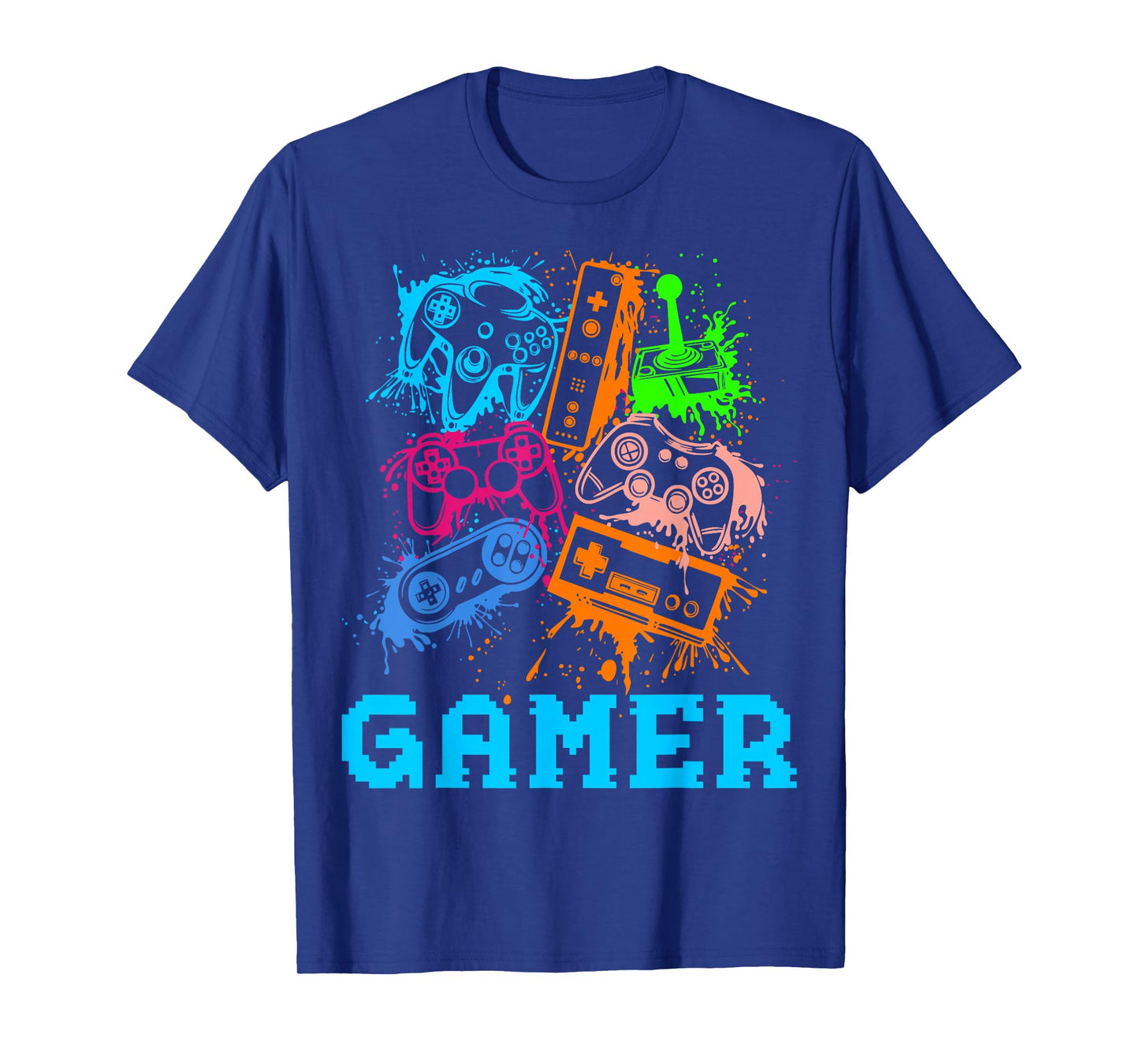 Video Game Console Controllers Classic Gamer Lover Colorful T-Shirt