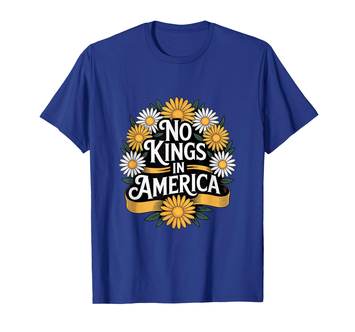 No Kings In America Flower Boho 70s Vintage Women T-Shirt