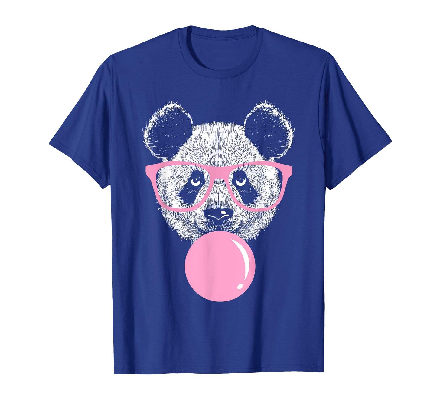 Cool Panda Face Eating Gum And Makes A Bubble Tee Cute Panda T-Shirt