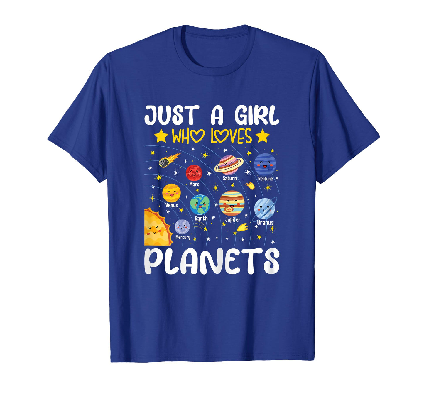 Just A Girl Who Loves Planets Solar Space Science Lover Girl T-Shirt