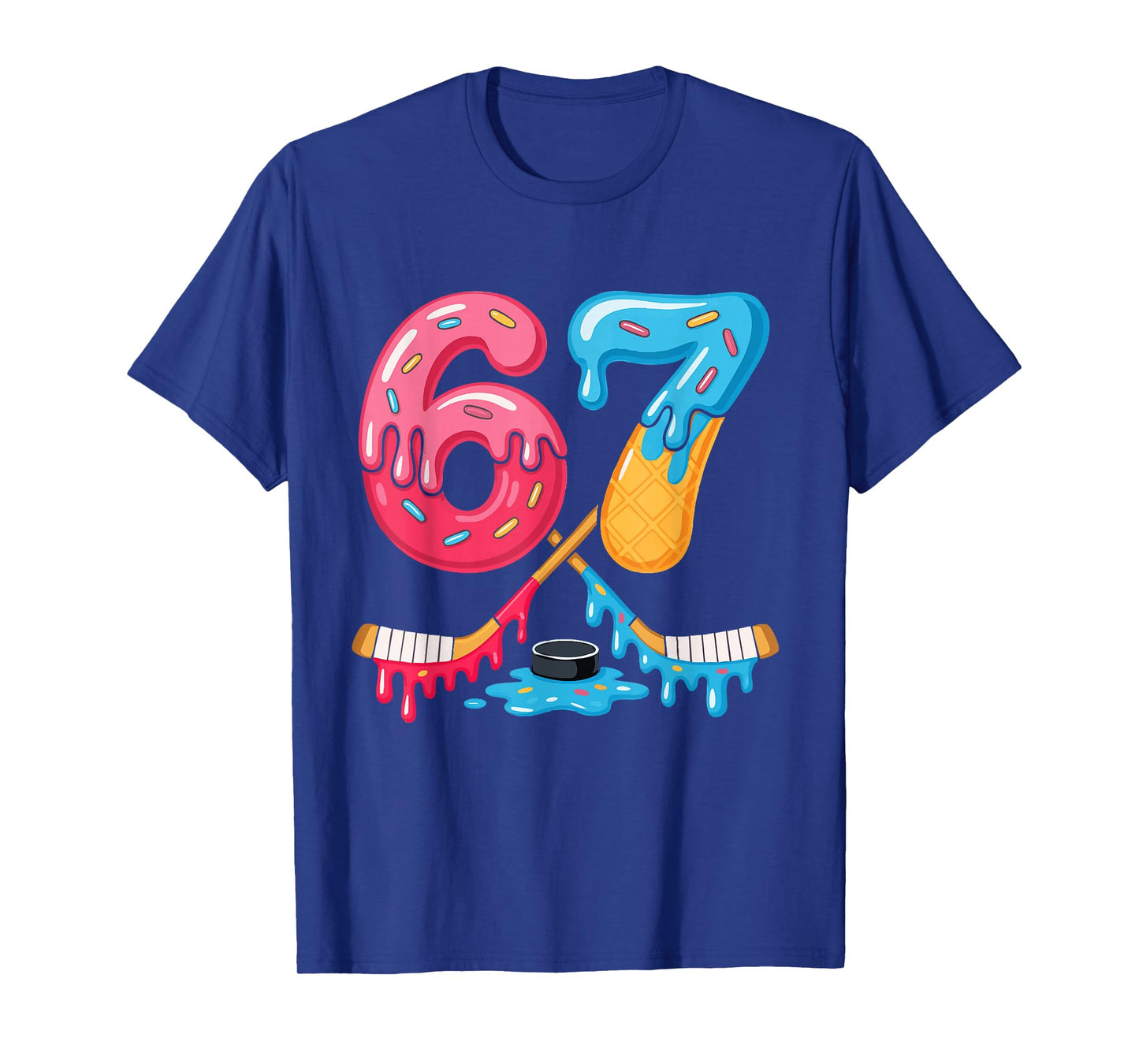 Hockey Six Seven Ice Cream Drip T-Shirt