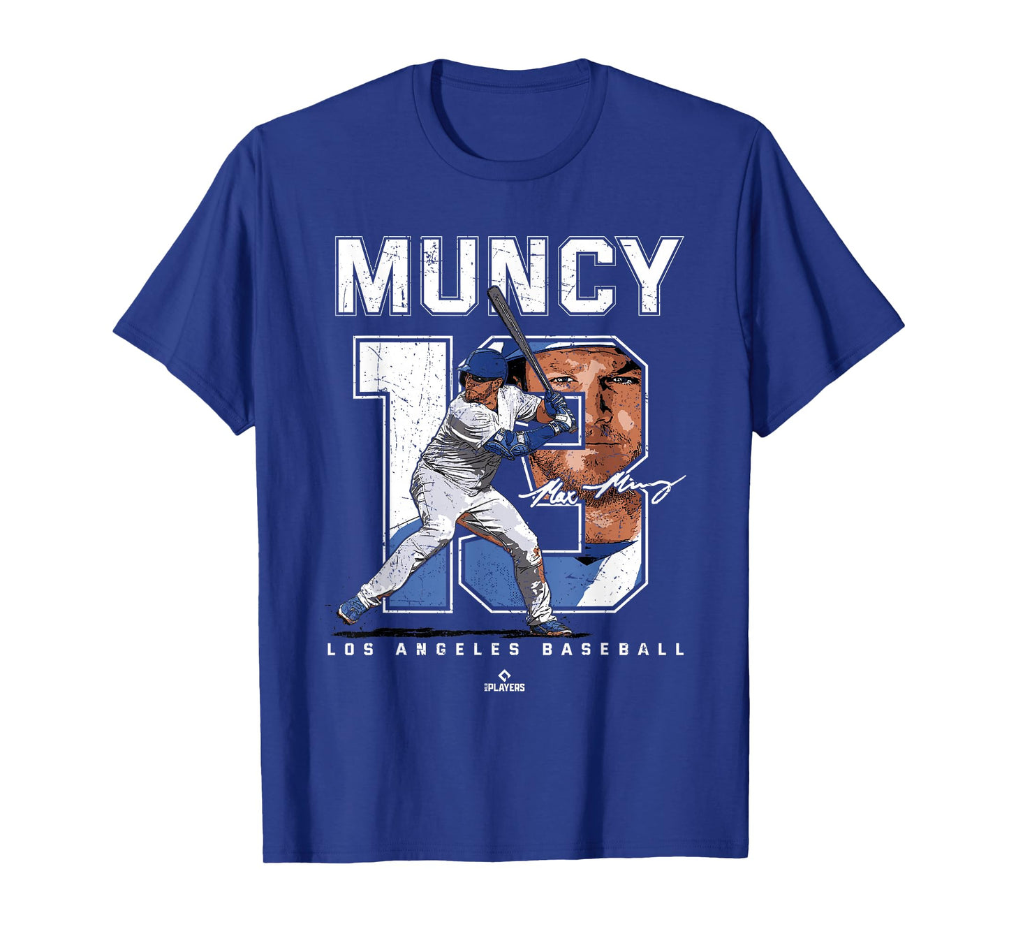 Number and Portrait Max Muncy Los Angeles MLBPA T-Shirt