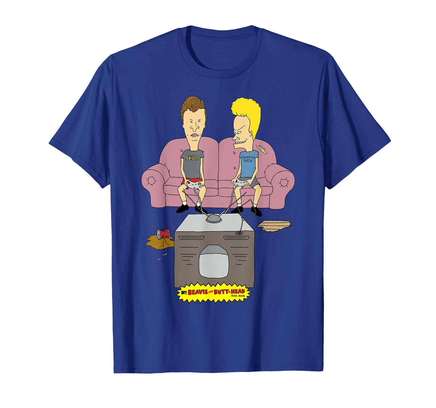 Beavis and Butt-Head Playing Games Couch T-Shirt