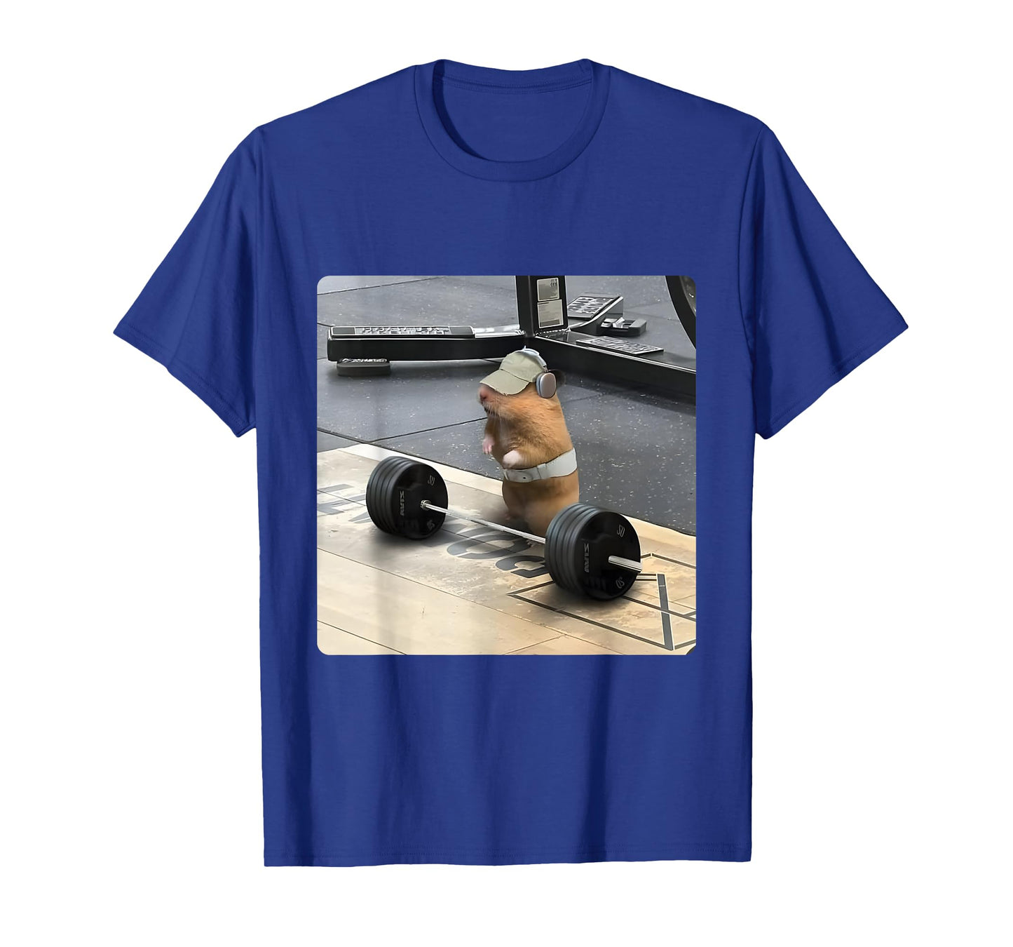 Hamster Deadlift Training Funny Cute Rat Weightlifting Meme T-Shirt