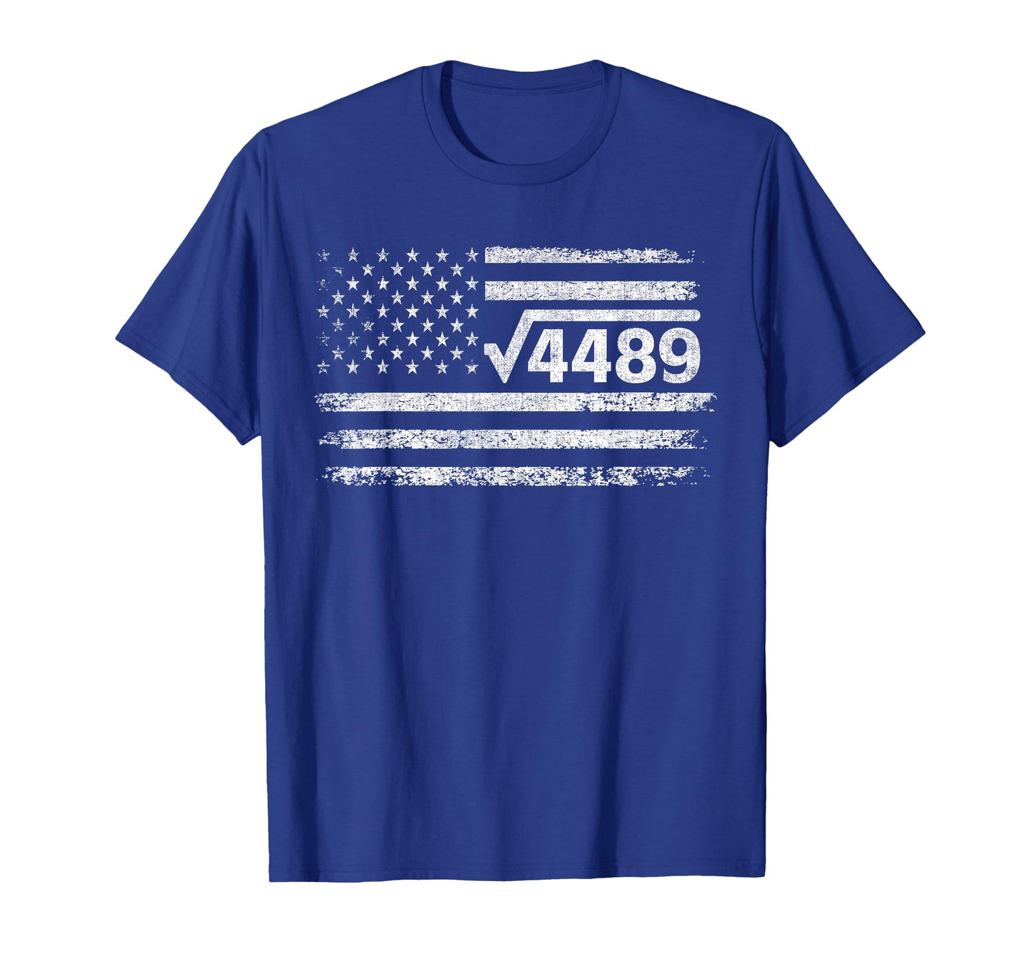 Square Root 4489 Slang Math Teacher Six Seven 6 7 USA Flag T-Shirt