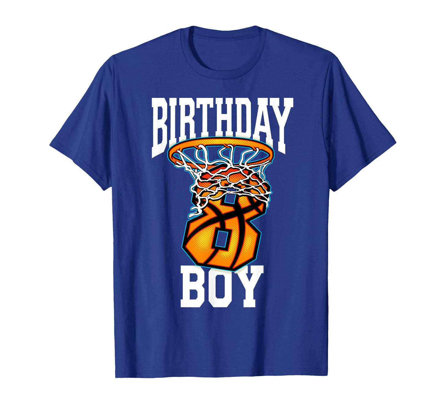 8th Birthday Basketball 8 Years Old Kids Gift T-Shirt