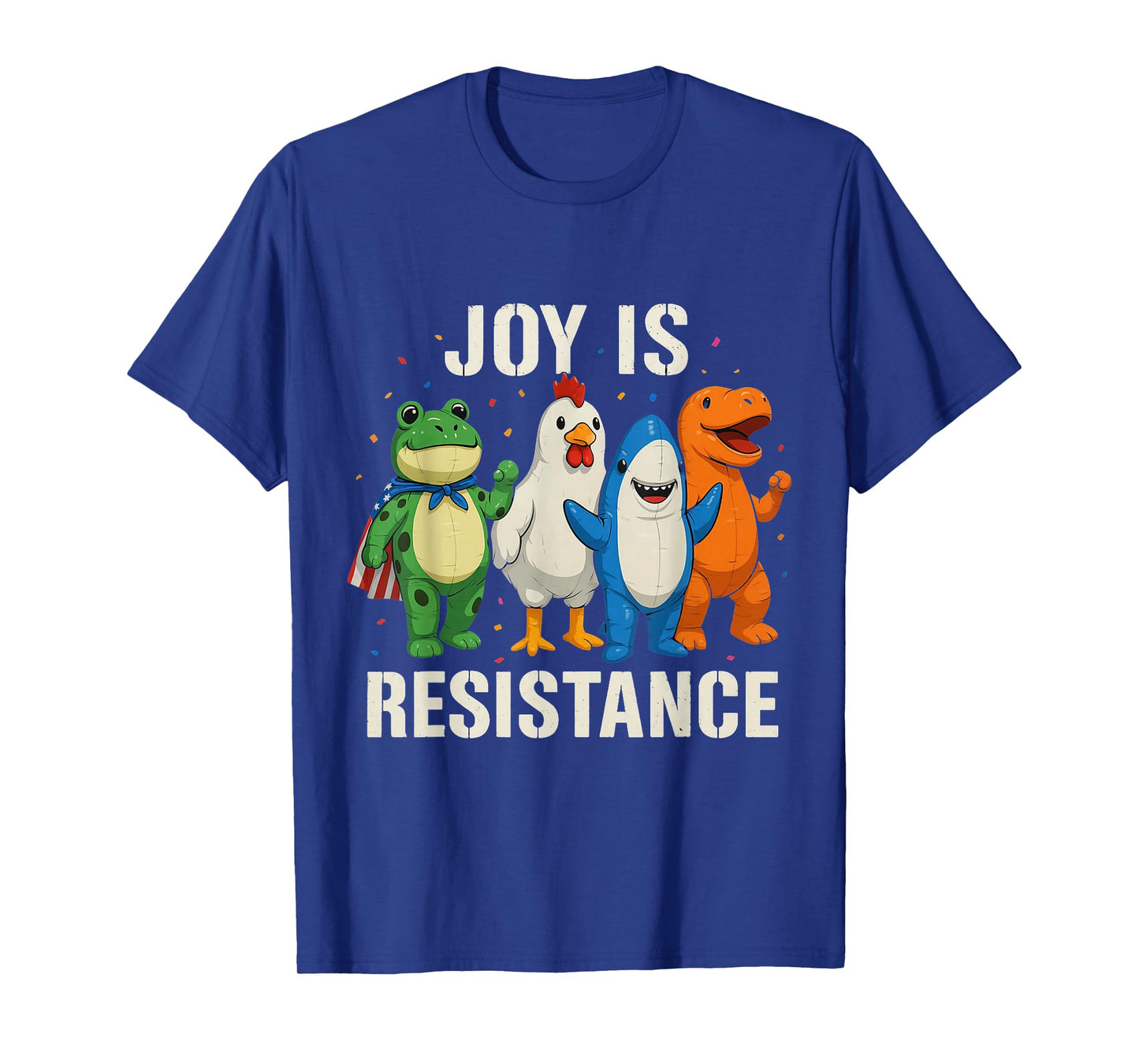 Joy is Resistance Portland Frog Protest Inflatable Costume T-Shirt