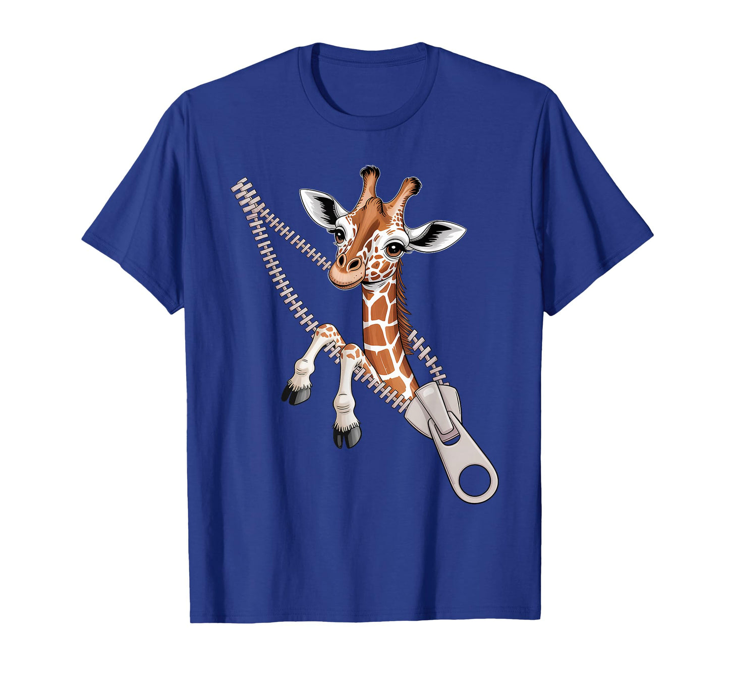 Giraffe Emerging from A Zipper Funny Costume Boys & Girls T-Shirt