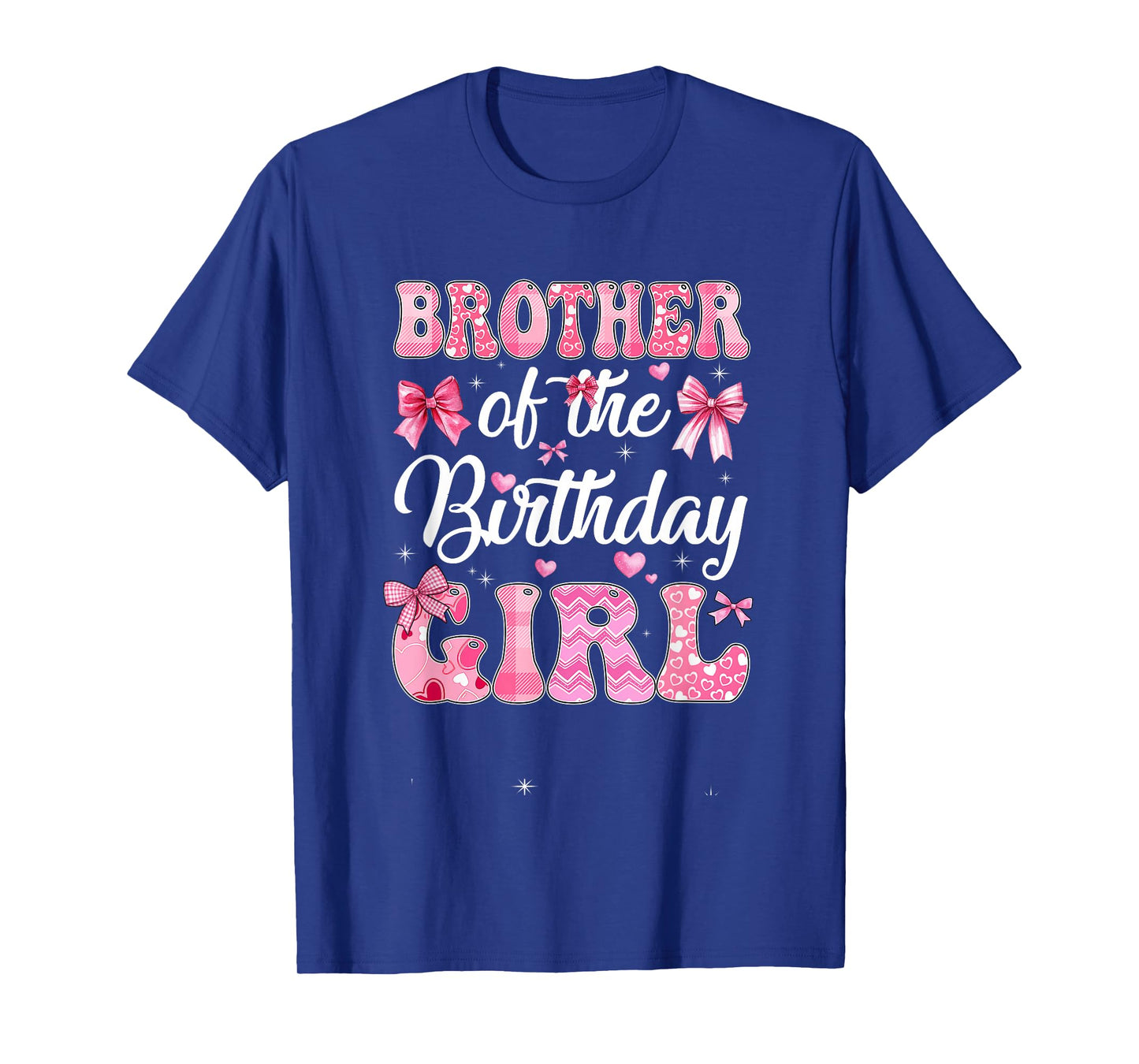 Brother Of The Birthday Girl Family Pink Coquette Bow T-Shirt