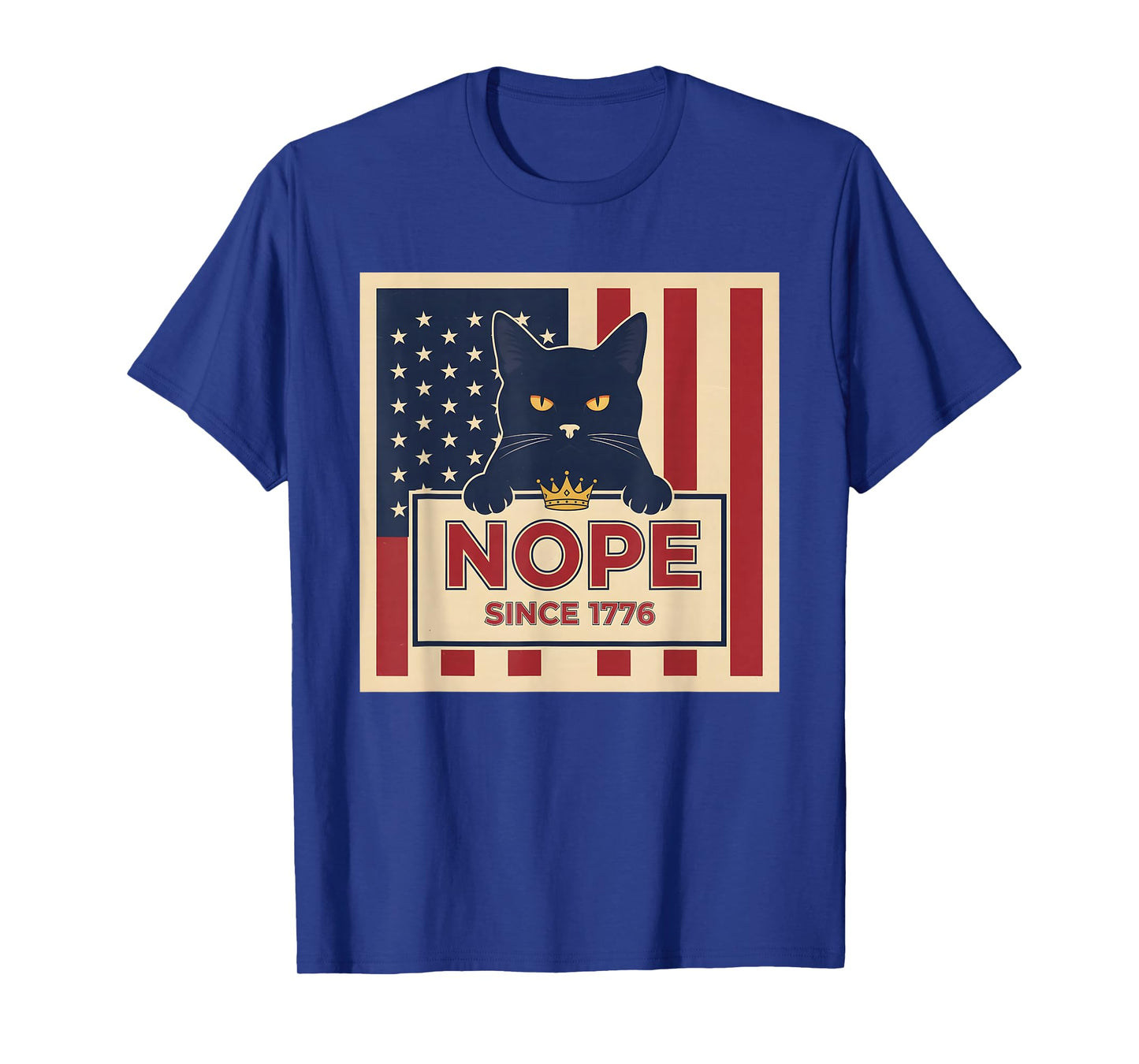 No Kings Nope Since 1776 Democracy Protest Cat Patriotic T-Shirt