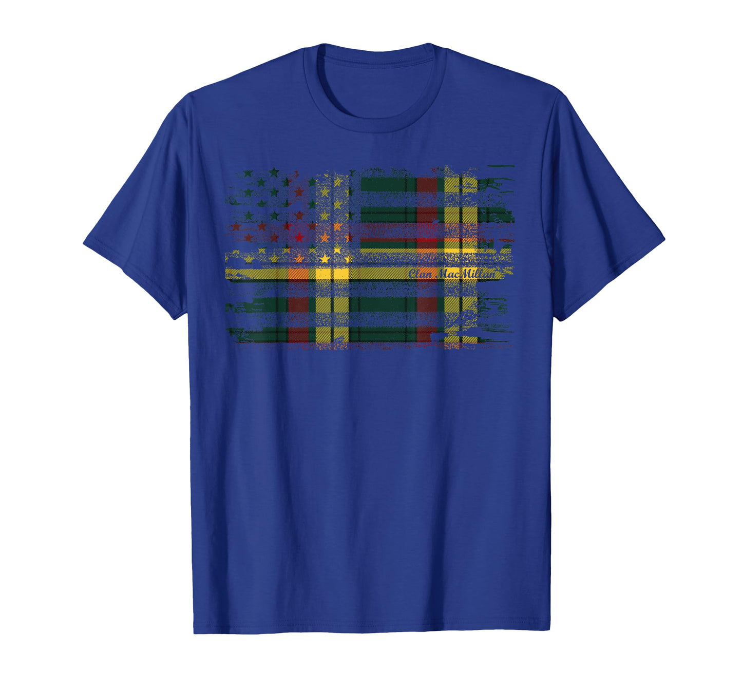 MacMillan surname american flag Scottish Clan tartan T-Shirt for Women Kids Men