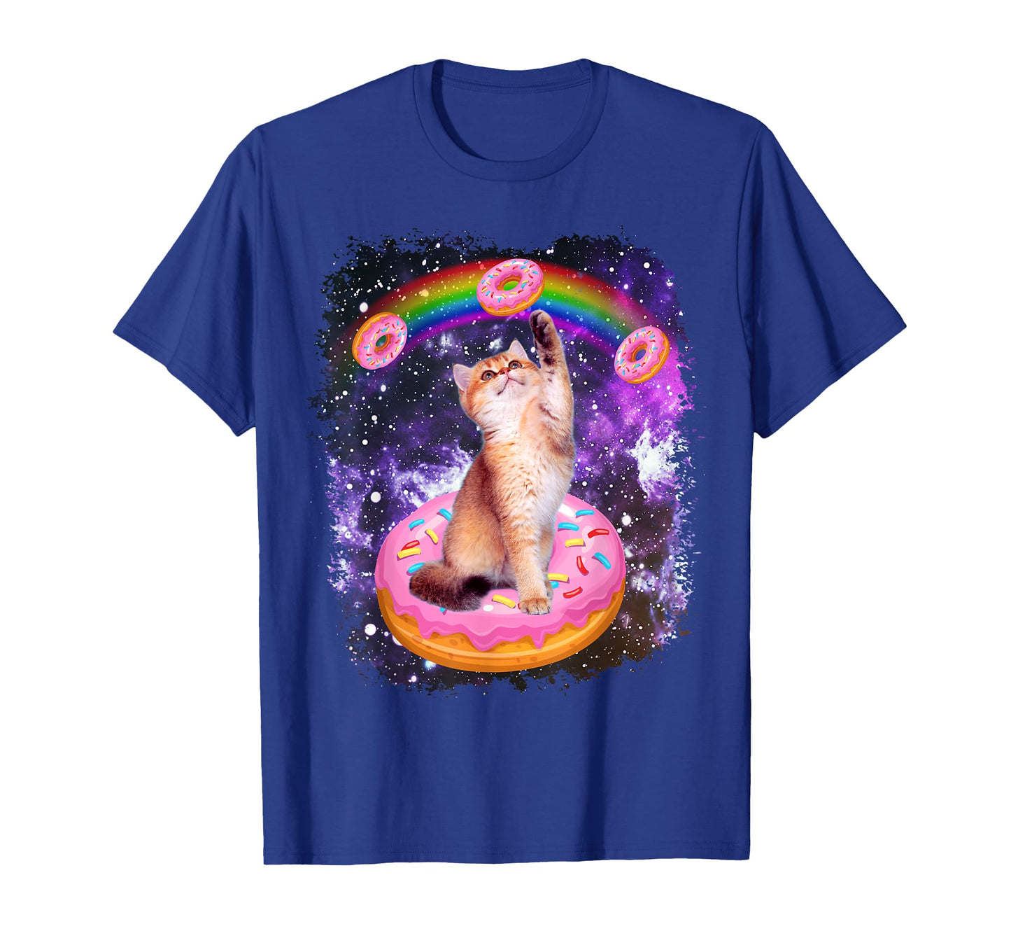 Space Cat Donut Rainbow Cat Galaxy Cute Kitty In Space T-Shirt