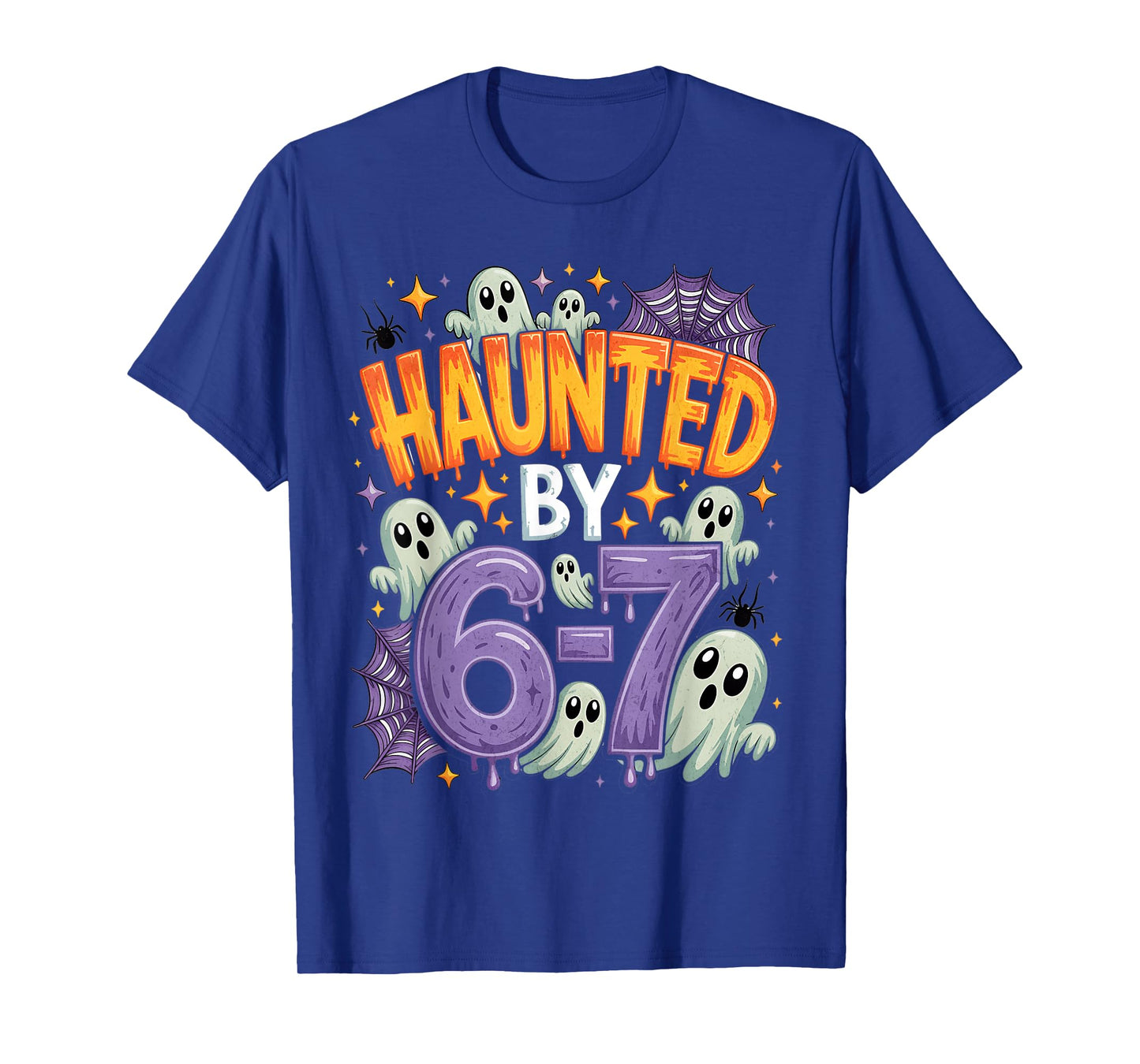 Haunted by 67 – Funny Ghost and Pumpkin Halloween Costume T-Shirt